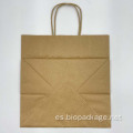 Bolsa de papel Kraft Big Brown de logotipo personalizado